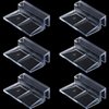 OIIKI 6 PCS Aquarium Glass Cover Clip, Clear Acrylic Support Holder, Aquarium Lid Clips Clamps, for Aquarium Fish Tank (6mm)