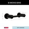 DELTA FAUCET NIC50-MB Nicoli Wall Mount Pivot Arm Toilet Paper Holder Bath Hardware Accessory in Matte Black