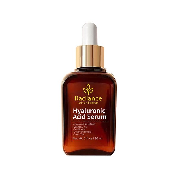 RADIANCE Hyaluronic Acid Serum for face with Vitamin C Serum + E Anti Aging Face Serum All Natural Intense Hydration and Moisture Lock Non-Greasy, Hydrating Anti Aging Anti-Wrinkle - 1 fl oz (30 ML)