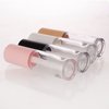 COSIDEA 15PCS Empty PETG big doe foot Wand Lip Gloss Tubes 10ml 0.33 OZ Pink lipgloss Tube with Thick brush Applicator for Castor oil tint DIY concealer tube packing