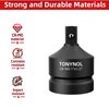 TONYNOL Impact Socket Adapter 1/2" F to 3/4" M,Cr-Mo Steel, Enhances Impact Driver Conversions, For Auto and Construction Use.