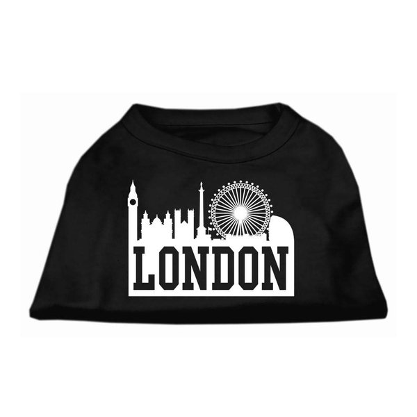 Mirage Pet Products 10-Inch London Skyline Screen Print Shirt for Pets, Small, Black