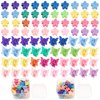 SuPoo 80 Pcs Butterfly Clips for Hair Small Flower Hair Clip Mini Hair Clips for Girls Butterfly Hair Clips Tiny Claw Clips Baby Hair Clips Toddler Claw Clips Hair Accessories Barrettes for Girls