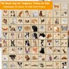 CHARLENT 148 PCS Dog Cat Temporary Tattoos for Kids - 3D Individual Puppy kitten Tattoos for Boys Girls Animals Birthday Party Favors Goodie Bag Fillers