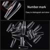 500Pcs Coffin Nail Tips Ballerina Full Cover Clear Nails for Acrylic False Nail Tips, 10 Sizes