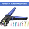 Qibaok Crimping Tool Ratcheting Wire Crimper for Heat Shrink Connectors Ratchet Terminal Crimper Wire Crimp Tool AWG 22-10