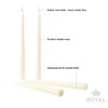 Royal Imports Unscented Taper Candles, Elegant Premium Quality, Dripless & Smokeless, Hand-Dipped Dinner Candles for Wedding, Holiday, Home Decor - 7 Hour Burn Time - Set of 12 (10 Inch, Ivory)