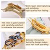 3 PCS Rhinestone Hair Clips Duckbill Flower Butterfly Hair Barrettes, Luxury Fancy Glitter Sparkly Crystals Decorative Flower Hair Claws Clips, Adult Hair Jewelry For Women Crystal Thick Hairpin