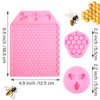 3 Packs 7 Cavity Bumble Bee Silicone Mold Honeycomb Bees Silicone Chocolate Molds Silicone Bee Fondant Mold Beehive Silicone Baking Molds Bee Candy Silicone Mold (Honeycomb Bee)