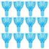 JMU Dental Impression Tray,Bag of 12 Perforated Disposable Trays,3 Medium Upper