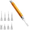 Terminal Removal Tool - Double Head Detachable Electrical Pin Extractor Tool with 8PCS Replacement Tips,Suitable for AMP,Metri Pack,Molex Connector,Universal Automotive Repair Terminal Release Tool