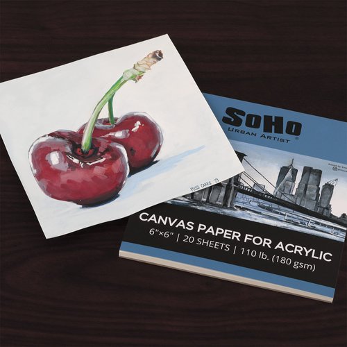 SoHo Urban Artist Acrylic Canvas Pads - Textured Canvas Paper Pad for Painting, Drawing, Pastels, Travel, & More! - [2-Pack - 8x8"]