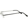 Aloha Eyewear Simplicity Slim, Semi-Rimless Reading Glasses for Men and Women (Chrome +1.25)