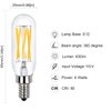 Raheem T8 LED Bulb, E12 Dimmable LED Bulb, 110v 600Lumens 3000k 60W Equivalent, Clear Glass Tubular Light Bulb, Best Replacement for Incandescent Bulb, Candelabra LED Bulbs, 10 Pack (Warm White)