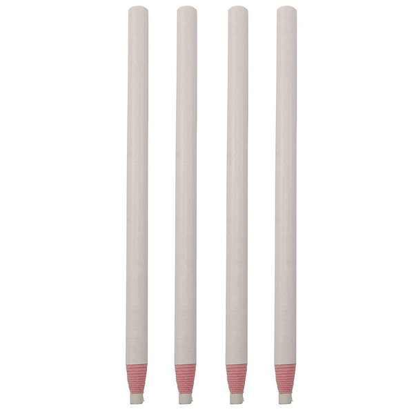 LQ Industrial Sewing Mark Pencil 4PCS White Invisible Erasable Fabric Pencils for Sewing Marking and Tracing Heat Erase Pen Fabric Chalk