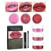 FREEORR 3 Colors Glitter Lip Kit, Diamond and Glitter Metallic Lip Powder with Lip Primer, Waterproof Long Lasting & Smudge Proof, Shimmer Sparkly Glitter Lip Cosmetic without Sticky Flake Off Set A