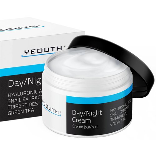 YEOUTH Day Night Cream for Face with Hyaluronic Acid, Snail Mucin and Copper Tripeptide, Moisturizer Face Cream, Hydrating Face Moisturizer for Women and Men 2oz
