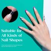Beetles Gel Nail Kit Nail Tips 500Pcs Medium Coffin Pre Shaped Clear Full Cover False Nails for Gel Art Polish Soak Off Lamp Easy Nail Extensions Acrylic False Press on Nail Tips