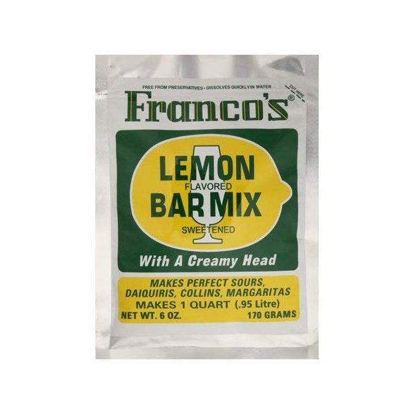 Cocktail Mix Franco's Lemon Bar Mix 6 Oz.single Pouch/ 1 Quart