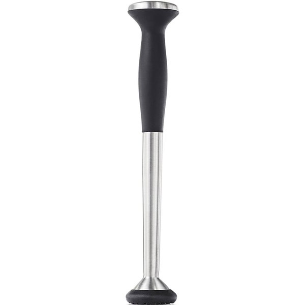 OXO SteeL Muddler with Non-Scratch Nylon Head and Soft Non-Slip Grip, Silver, 9-Inch