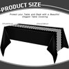 Irenare Car Birthday Party Supplies Racing Party Decorations Road Tablecloth Racetrack Table Runner Table Covers for Kids Boy Car Theme Birthday Party, 54 x 108 Inch (Black,6 Sheets)