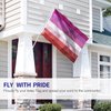 Anley Fly Breeze 3x5 Feet Lesbian Pride Flag - Vivid Color and Fade proof - Canvas Header and Double Stitched - Lesbian Pride Flag with Brass Grommets 3 X 5 Ft