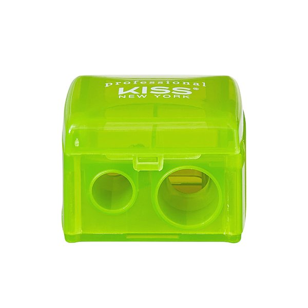 KISS NEW YORK Professional Duo Pencil Sharpener, Convenient, Essential Tool for Eye liner, Lip liner, Sharpens, Easy To Clean, Compact (Sharpener)