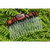 Red Tiger's Eye Stone Hair Comb