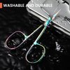 BEZOX Curved Cuticle Scissors - Precision Manicure Scissor Nail Cuticle Trimmer, Professional Stainless Steel Nail Scissors for Cuticle Care, Cuticle Cutter Small Scissors for Women - Rainbow