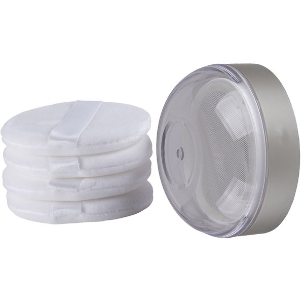 Powder Puff, Loose Powder Containers, Reusable Empty Makeup Powder Container with Elasticated Net Sifter for Setting Powder, Face Powder, Loose Powder, ect, for Travel and Daily Use