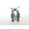Generic Medium silver metal flower leaf crystal hair claw clip bridal clip medium/fine (Primary color: Blue)