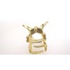 Generic Small mini gold metal crystal crossed hair claw clip