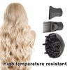 Hair Diffuser for Curly Hair,Universal Hair Diffuser Adaptable for Blow Dryers, Hair Dryer Diffuser Nozzle Set Plastic Hair Dryer Attachment Dryer Nozzle Comb 3Pcs/Set