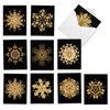 The Best Card Company - 10 Blank Note Cards Assortment (4 x 5.12 Inch) - Zen Patterns and Symbols, Bulk Boxed Set - Magnificent Mandalas AM6326OCB-B1x10