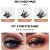 Uranian DIY Eyelash Extensions Cluster Lashes Black 63pcs Faux Mink Lashes 10-14mm Mixed Length Individual Lash Natural C Curl False Eyelashes for Women and Girls （Black）