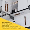 JNIHEEP Coffee Pod Holder Stainless Steel Adhesive Capsule Holder for Nespresso Pods,Vertically or Horizontally Mounted on Walls or Under Cabinets,15.75" L by 2.38" 4 Packs Storage Holds 44