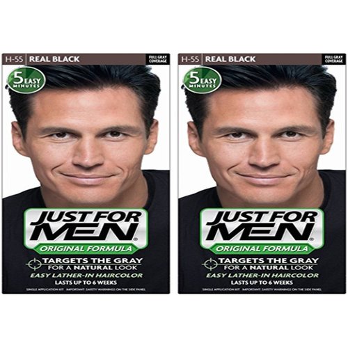 JUST FOR MEN Hair Color H-55 Real Black 1 Each (Pack of 2)