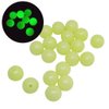 200pcs/pack Soft Rubber Luminous Fishing Beads Round Plastic Rig Glowing Green Beads 6mm Carp Fishing Gear Accessory