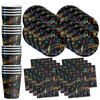 Colorful Music Notes Birthday Party Supplies Set Plates Napkins Cups Tableware Kit for 16
