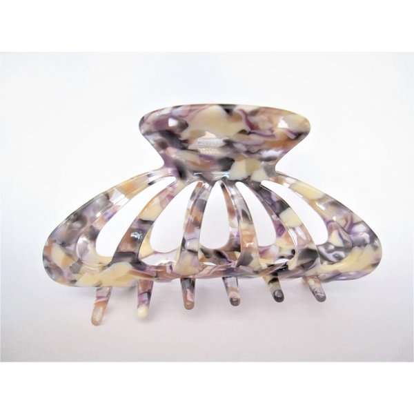 Generic Lavender purple creme colorful marbled hair claw clip