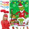 AINECON Pin the Heart on the Christmas Game Christmas Party Game for Kids Outdoors Indoors for Christmas Party Decorations.