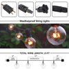 VMANOO Outdoor String Lights 25Ft Globe Patio Lighting Waterproof G40 Bulbs for Outside Yard Gazebo Party Wedding Tents Porch Garden Bistro Pergola Backyard Deck Hanging Indoor Balcony Decor Lights