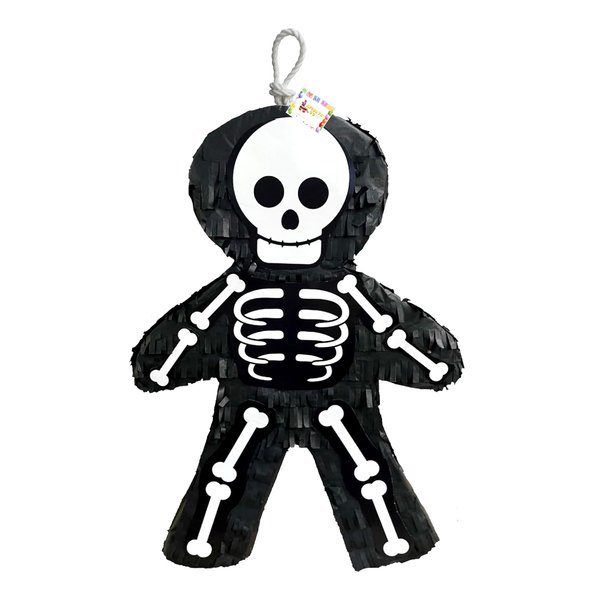 APINATA4U Black Skeleton Pinata, Halloween Skeleton Themed Party Supplies and Decorations, Kids Halloween Party Pinata, Skeleton Decor for Halloween Birthday, Gift Party Favor, 20 X 14 X 4 Inches
