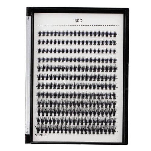 Bodermincer 240pcs 8-10-12mm Mixed/10-12-14mm Mixed/12-14-16mm Mixed Grafting 30D Natural Eyelash Extensions Mink Black Fake False Eyelashes C Curl (12-14-16mm Mixed)