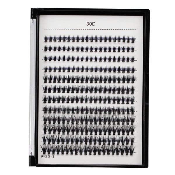 Bodermincer 240pcs 8-10-12mm Mixed/10-12-14mm Mixed/12-14-16mm Mixed Grafting 30D Natural Eyelash Extensions Mink Black Fake False Eyelashes C Curl (12-14-16mm Mixed)