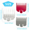 Professional Hair Clipper Guards Cutting Guides Compatible with Wahl Hair Clippers Trimmers - 3 Cutting Lengths 1 1/2” & 1/2” & 1”(1.5 & 3 & 4.5 mm) Fits Most Size Wahl Guide Combs - 3 Color Coded