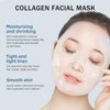 Collagen Sheet Masks, Facial Masks for Women Skin Care, Deep Collagen Mask Overnight, Collagen Face Mask, Face Mask Collagen Anti Wrinkle & Lifting, Pore Minimizing, Elasticity Improvement (4PCS)