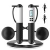 2-in-1 Cordless Skipping Rope With Counter Ropless Skipping Rope with Counter Smart Digital Gravity Ball Jump Rope with LCD Display Jumping Rope for Adult Kids Fitness