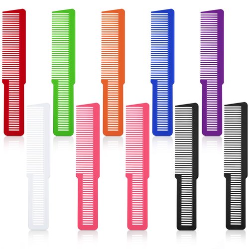 10 Pieces Hair Cutting Comb Fine Tooth Styling Comb Barber Styling Hair Comb Clipper Cutting Comb for Home Salon Barber (Eye-catching Colors)