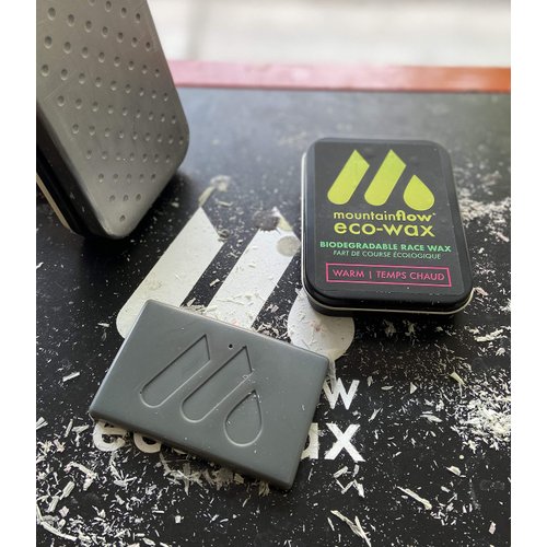 mountainFLOW Biodegradable Ski/Snowboard Race Wax | Cold, Cool, Warm | Great Glide + Durability | Eco-Friendly. 0% Petroleum!| Cool: 10-25F| 40 g